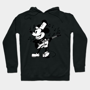 Rock Music Guitar Mouse (Retro) Hoodie